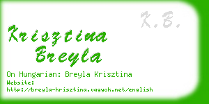 krisztina breyla business card